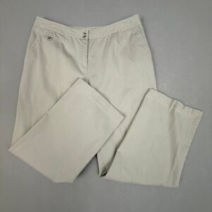 J Jill Beige Khaki Cotton Blend Straight Leg Casual Pants Womens‎